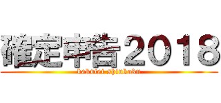 確定申告２０１８ (kakutei shinkoku)
