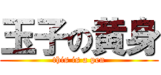 玉子の黄身 (this is a pen)