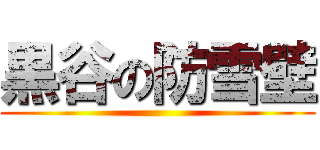 黒谷の防雪壁 ()