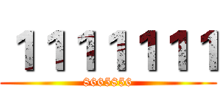 １１１１１１１ (8665856)