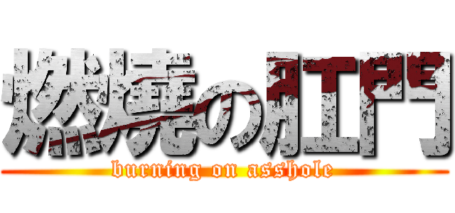 燃燒の肛門 (burning on asshole)