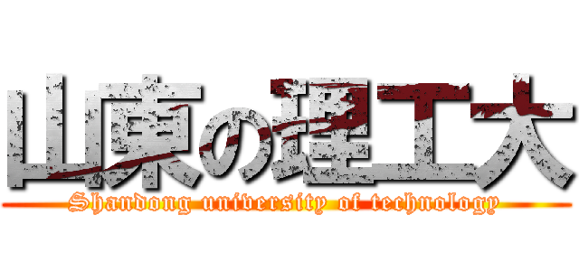 山東の理工大 (Shandong university of technology)