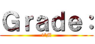 Ｇｒａｄｅ： (1ºM)