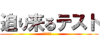 迫り来るテスト (追試だけは…)