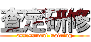 査定研修 (assessment training)