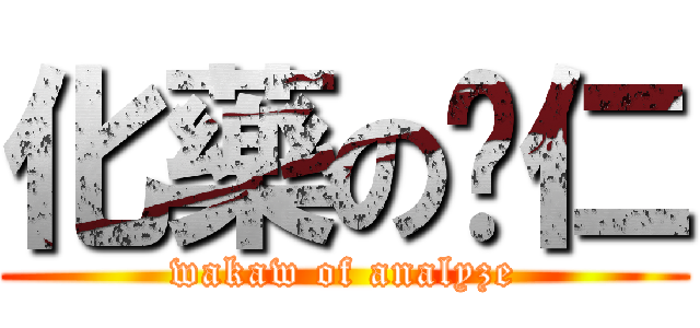 化藥の鬍仁 (wakaw of analyze)
