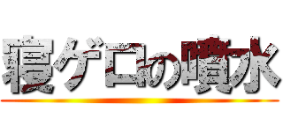 寝ゲロの噴水 ()