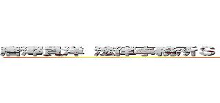 唐澤貴洋 法律事務所Ｓｔｅａｄｉｎｅｓｓ 公職選挙法違反 (謝罪はしないのですか？)