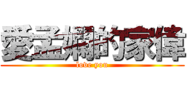 愛孟嫻的家偉 (love you)