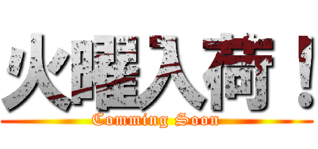 火曜入荷！ (Comming Soon)