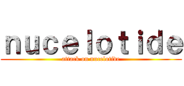 ｎｕｃｅｌｏｔｉｄｅ (attack on nucelotide)