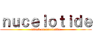 ｎｕｃｅｌｏｔｉｄｅ (attack on nucelotide)