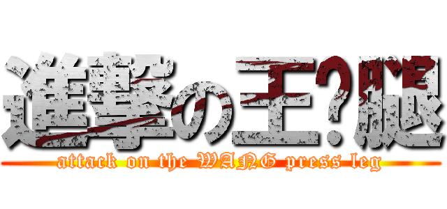 進撃の王亚腿 (attack on the WANG press leg)