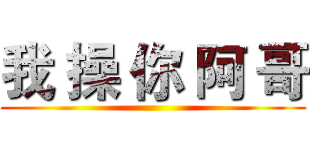 我 操 你 阿 哥 ()