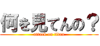 何を見てんの？ (attack on titan)
