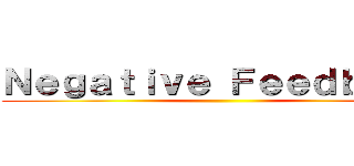 Ｎｅｇａｔｉｖｅ Ｆｅｅｄｂａｃｋ ()