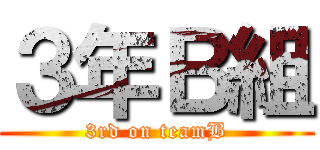 ３年Ｂ組 (3rd on teamB)