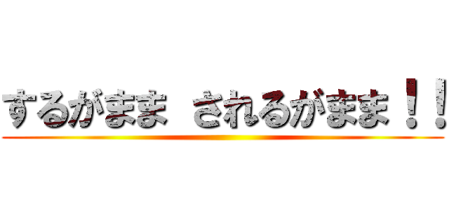 するがまま されるがまま！！ ()