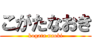 こがたなおき (kogata naoki)