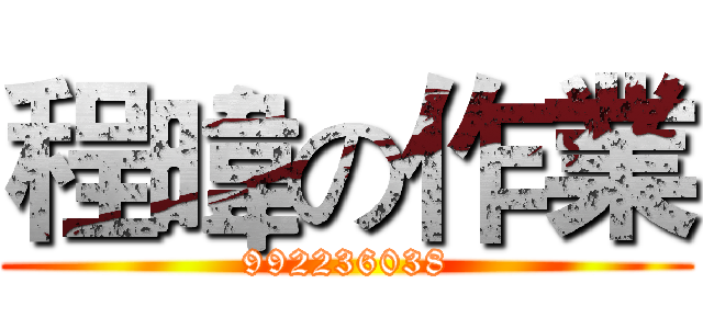 程暐の作業 (992236038)