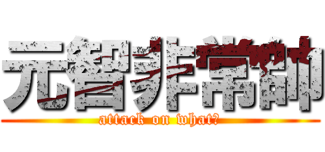 元智非常帥 (attack on what?)