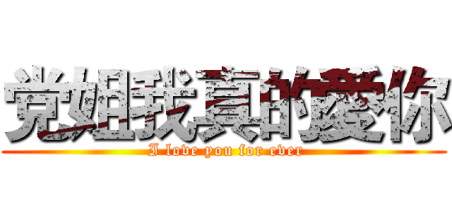 党姐我真的愛你 ( I love you for ever)