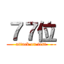 ７７位 (attack on test)