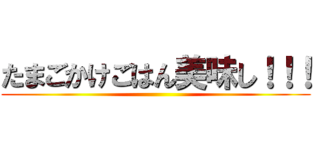 たまごかけごはん美味し！！！ ()