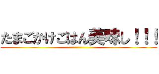 たまごかけごはん美味し！！！ ()