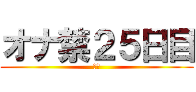 オナ禁２５日目 (禁欲)