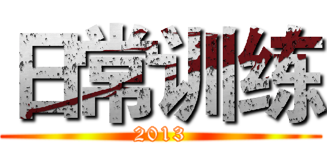 日常训练 (2013)