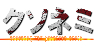 クソネミ (▒▓█▇▅▂∩( ˘ω˘ )∩▂▅▇█▓▒ ｽﾔｧ!!)