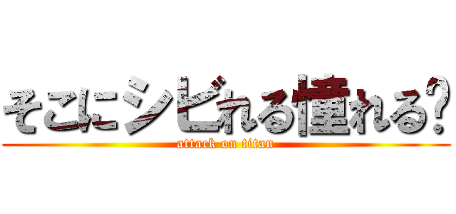 そこにシビれる憧れる〜 (attack on titan)