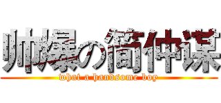 帅爆の简仲谋 (what a handsome boy)