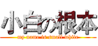 小白の根本 (my name is small white)