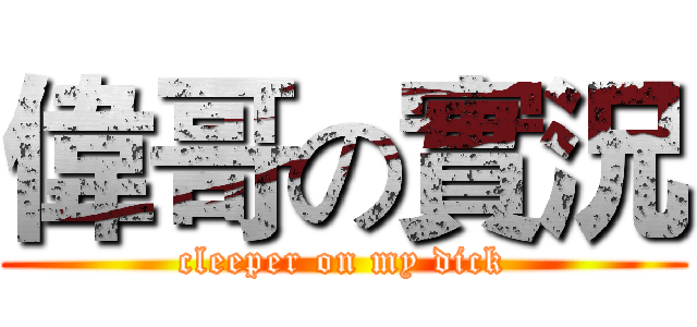 偉哥の實況 (cleeper on my dick)