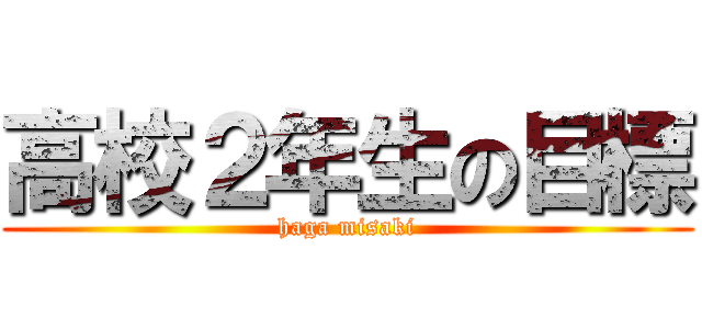 高校２年生の目標 (haga misaki)