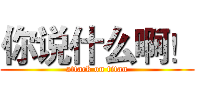 你说什么啊！ (attack on titan)
