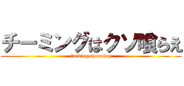 チーミングはクソ喰らえ (facking cheaming)