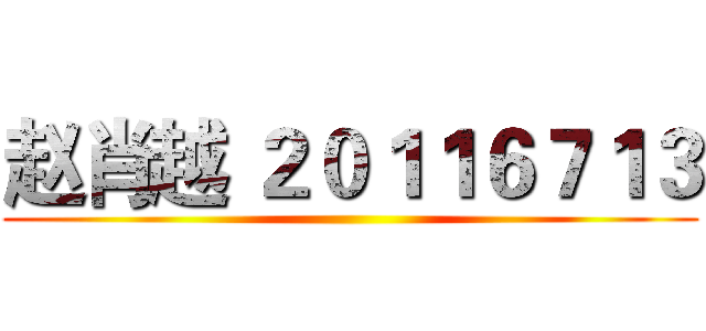 赵肖越 ２０１１６７１３ ()