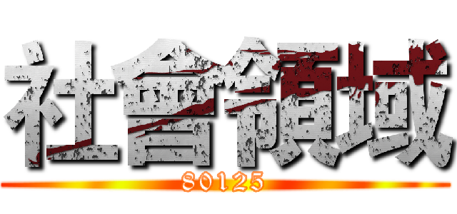 社會領域 (80125)