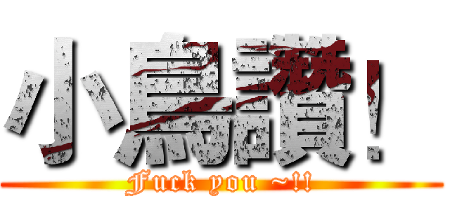 小鳥讚！ (Fuck you ~!!)
