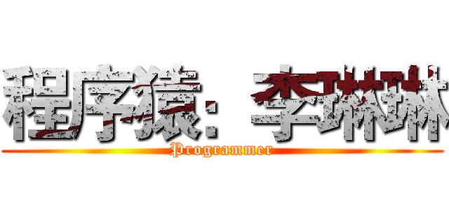 程序猿：李琳琳 (Programmer)
