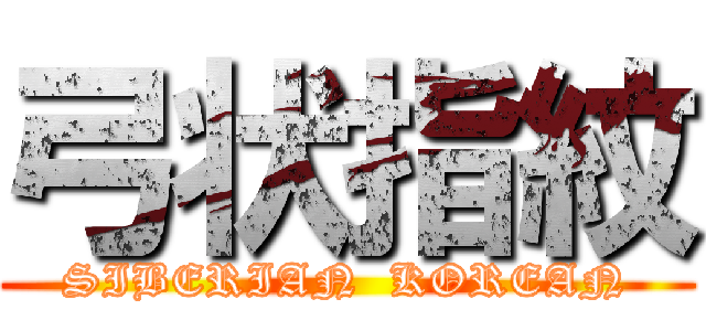 弓状指紋 (SIBERIAN  KOREAN)