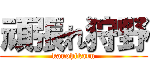 頑張れ狩野 (kanohikaru)