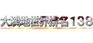 大溪地世界排名１３８ ()