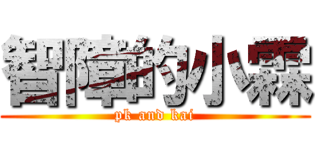 智障的小霖 (pk and kai)