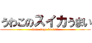 うわこのスイカうまい (kore sugo kuoisii)