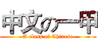 中文の一甲 (A class of Chinese)