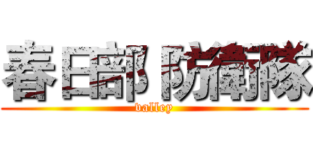 春日部 防衛隊 (valley)